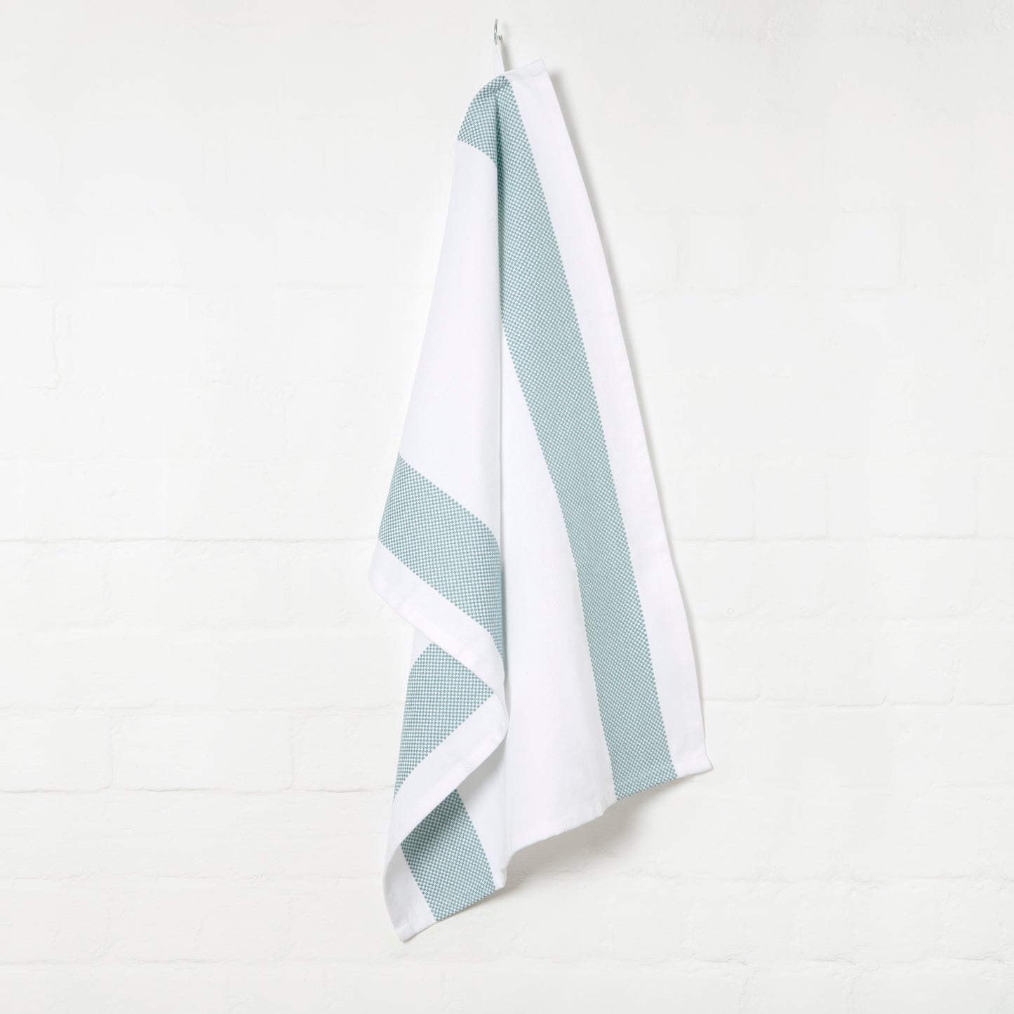 Set of 5 Thick Cotton Drill Mini Check Striped Tea Towels in Five Colours - Sticky Toffee Store