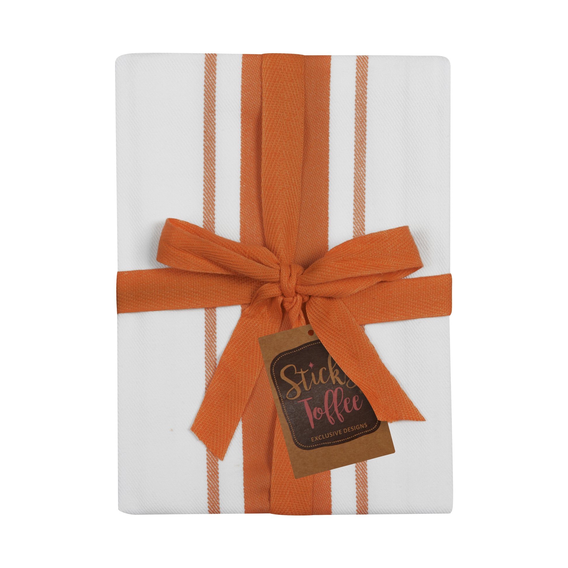 Set of 5 Striped Thick Cotton Drill Tea Towels in Nine Colours - Sticky Toffee Store