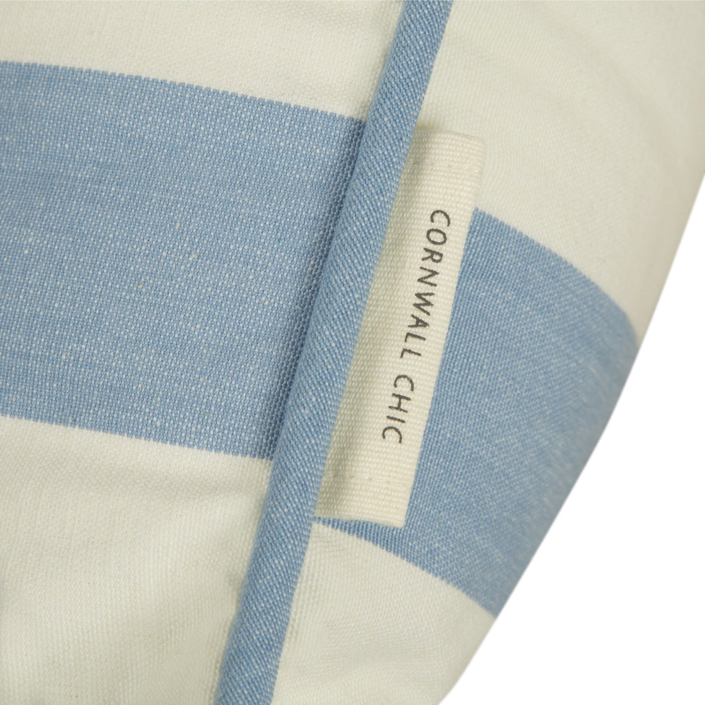 Set of 2 Woven Striped Cotton Cushion Covers in Three Colours - Cornwall Chic - Sticky Toffee Store