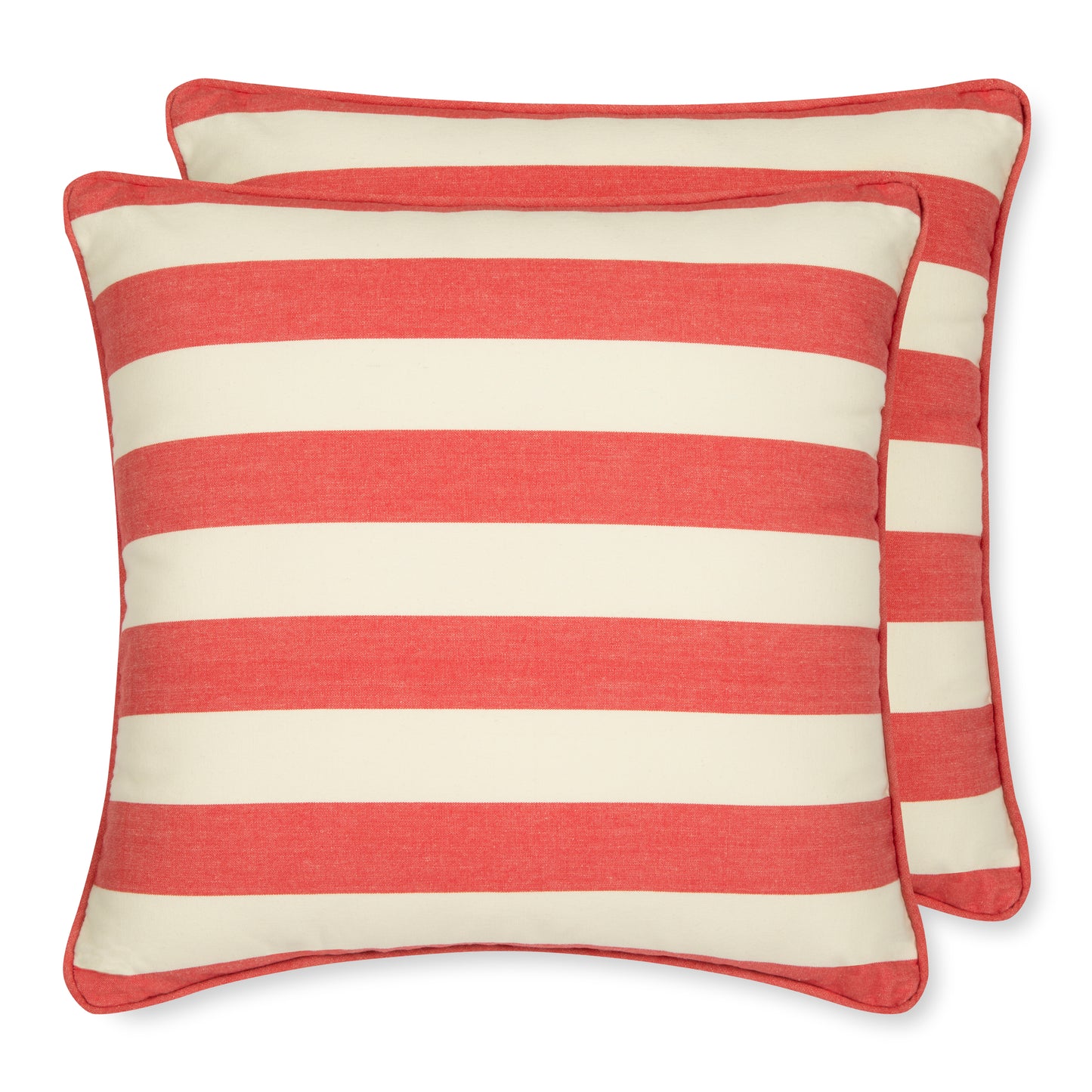 Set of 2 Woven Striped Cotton Cushion Covers in Three Colours - Cornwall Chic - Sticky Toffee Store