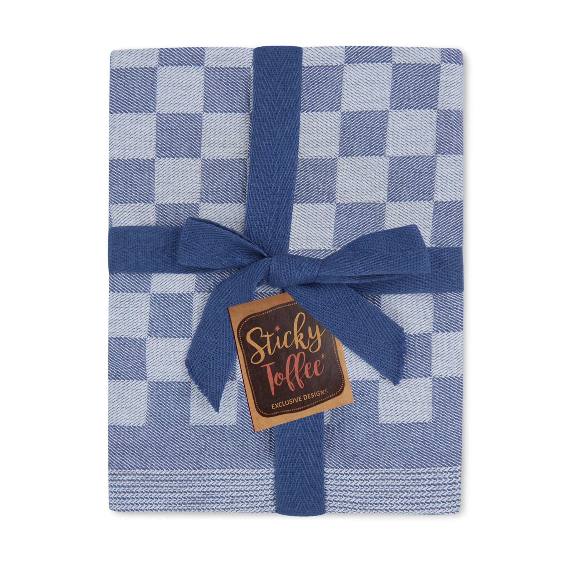 Set of 6 Woven Textured Check Tea Towels in Nine Colours - Sticky Toffee Store