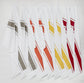 Large Set of 8 Striped Cotton Drill Tea Towels in Mixed Colours