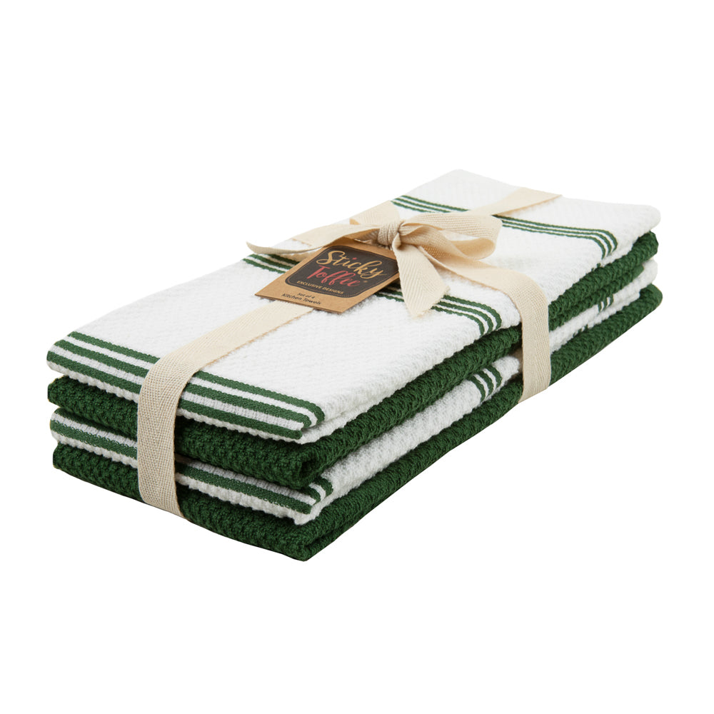 Set of 4 Cotton Terry Tea Towels available in Eight Colours - Sticky Toffee Store