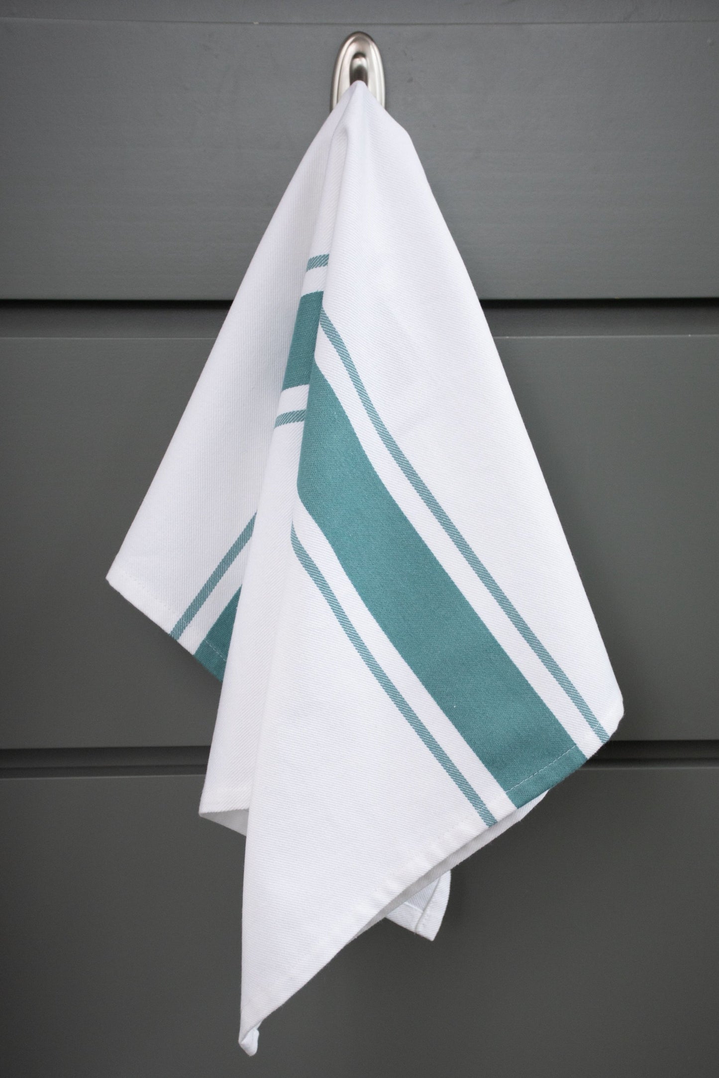 Set of 5 Striped Thick Cotton Drill Tea Towels in Nine Colours - Sticky Toffee Store