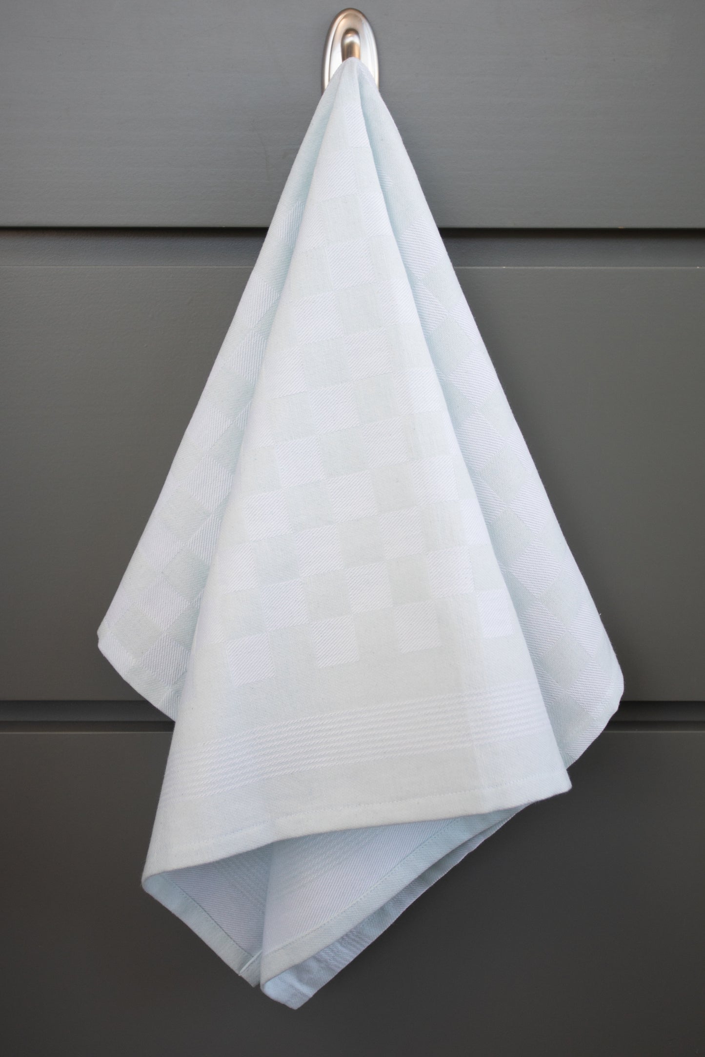 Set of 6 Woven Textured Check Tea Towels in Six Colours