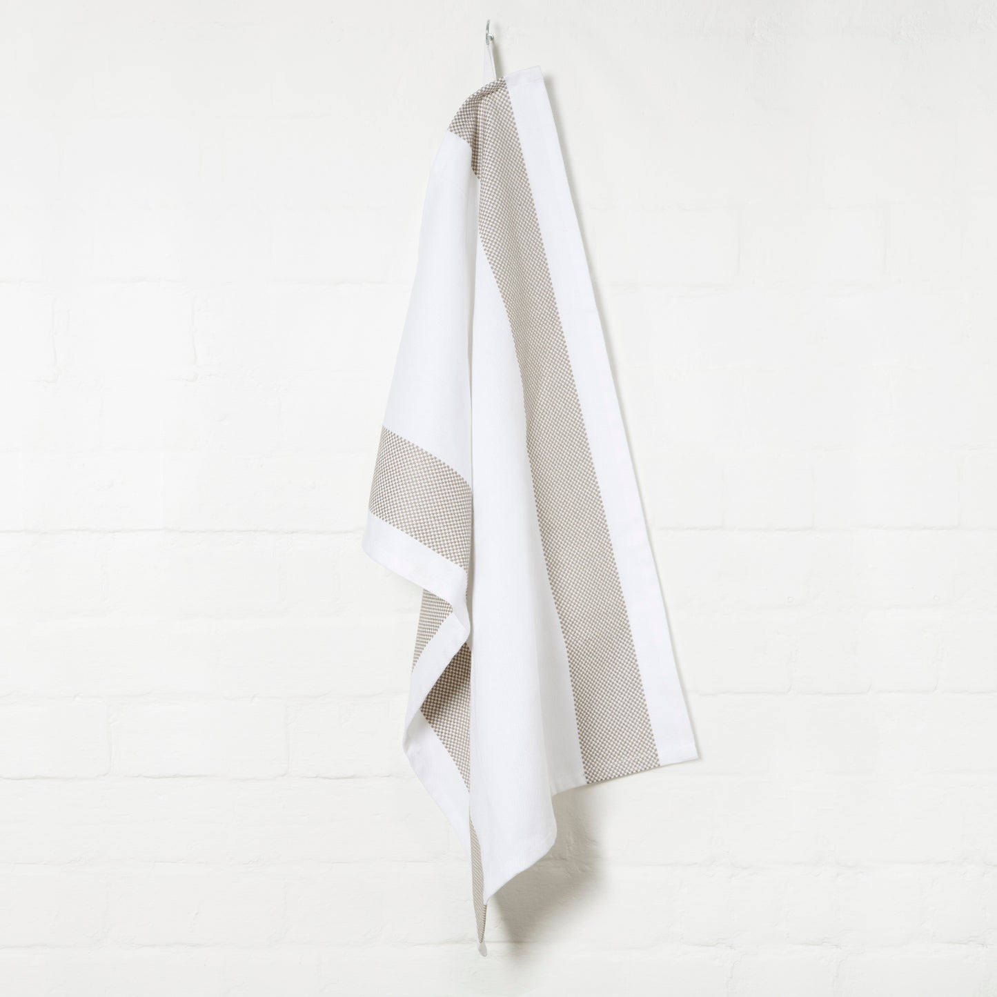 Set of 5 Thick Cotton Drill Mini Check Striped Tea Towels in Five Colours - Sticky Toffee Store