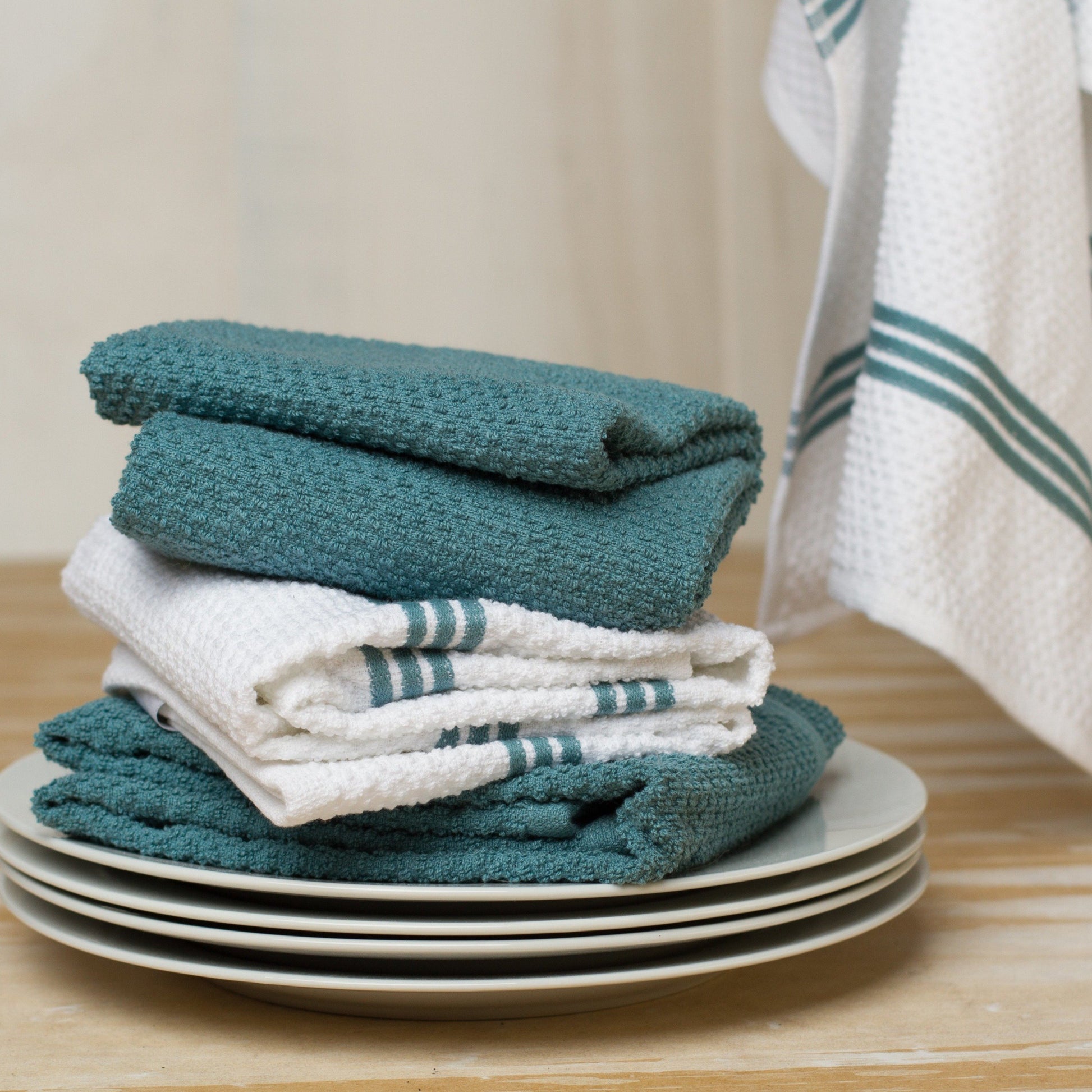 Sticky Toffee Kitchen Towels 100% Cotton Blue Dish Towels, Hand Towels, Tea  Towels for Drying Dishes, 28 in x 16 in