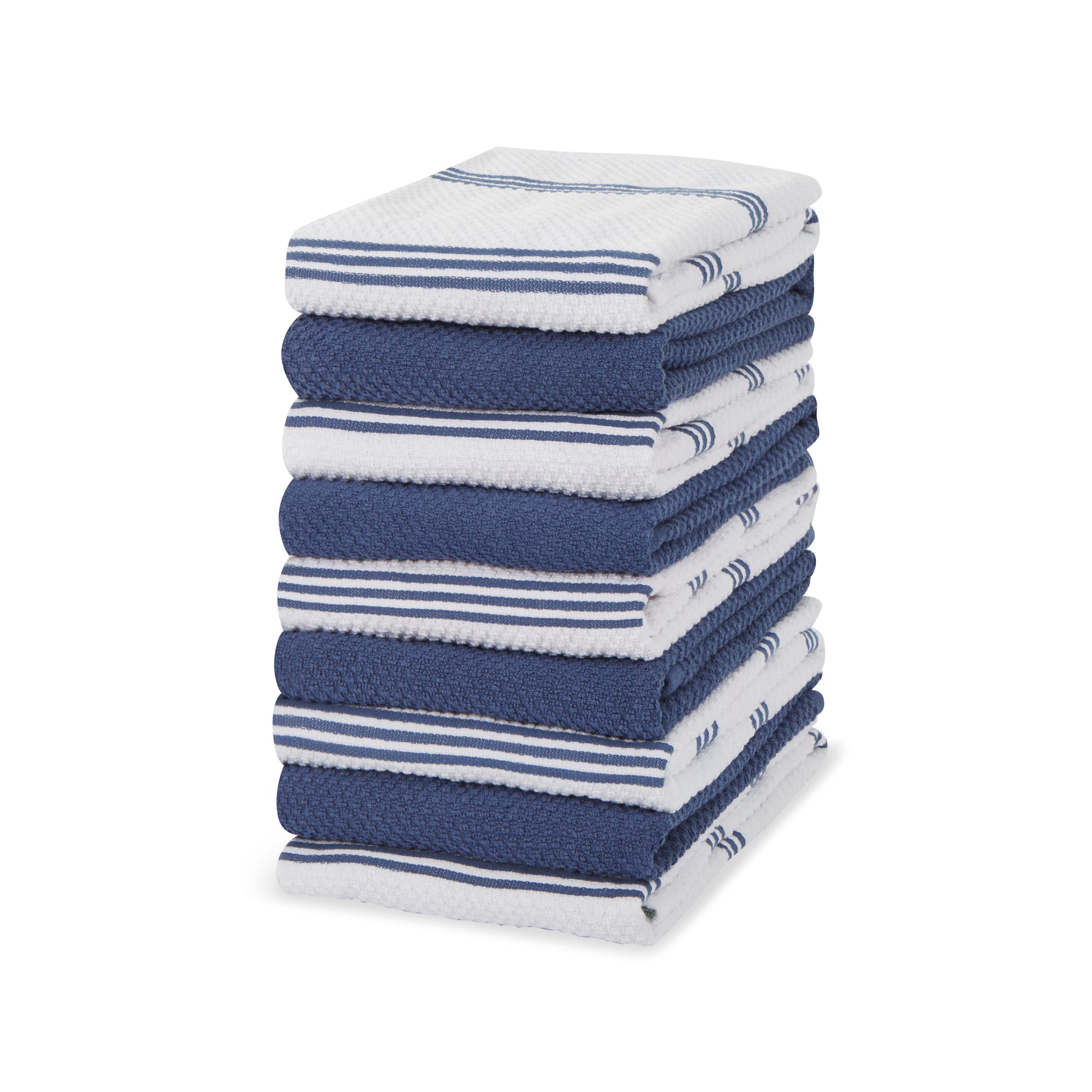 Sticky Toffee Cotton Waffle Weave Kitchen Towels, Blue, 3 Pack, 28 in x 16 in
