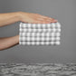 Set of 5 Thick Woven Herringbone Pin Stripe Thick Cotton Tea Towels in Three Colours - Cornwall Chic - Sticky Toffee Store